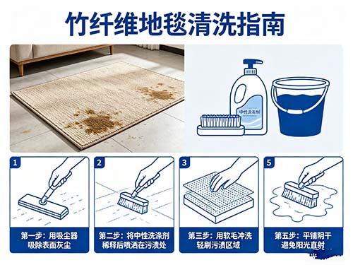 竹纤维地毯清洗